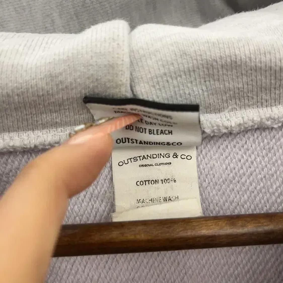 아웃스탠딩 빈티지 멜란지컬러 무지 후드티 S C08138 상품이미지7