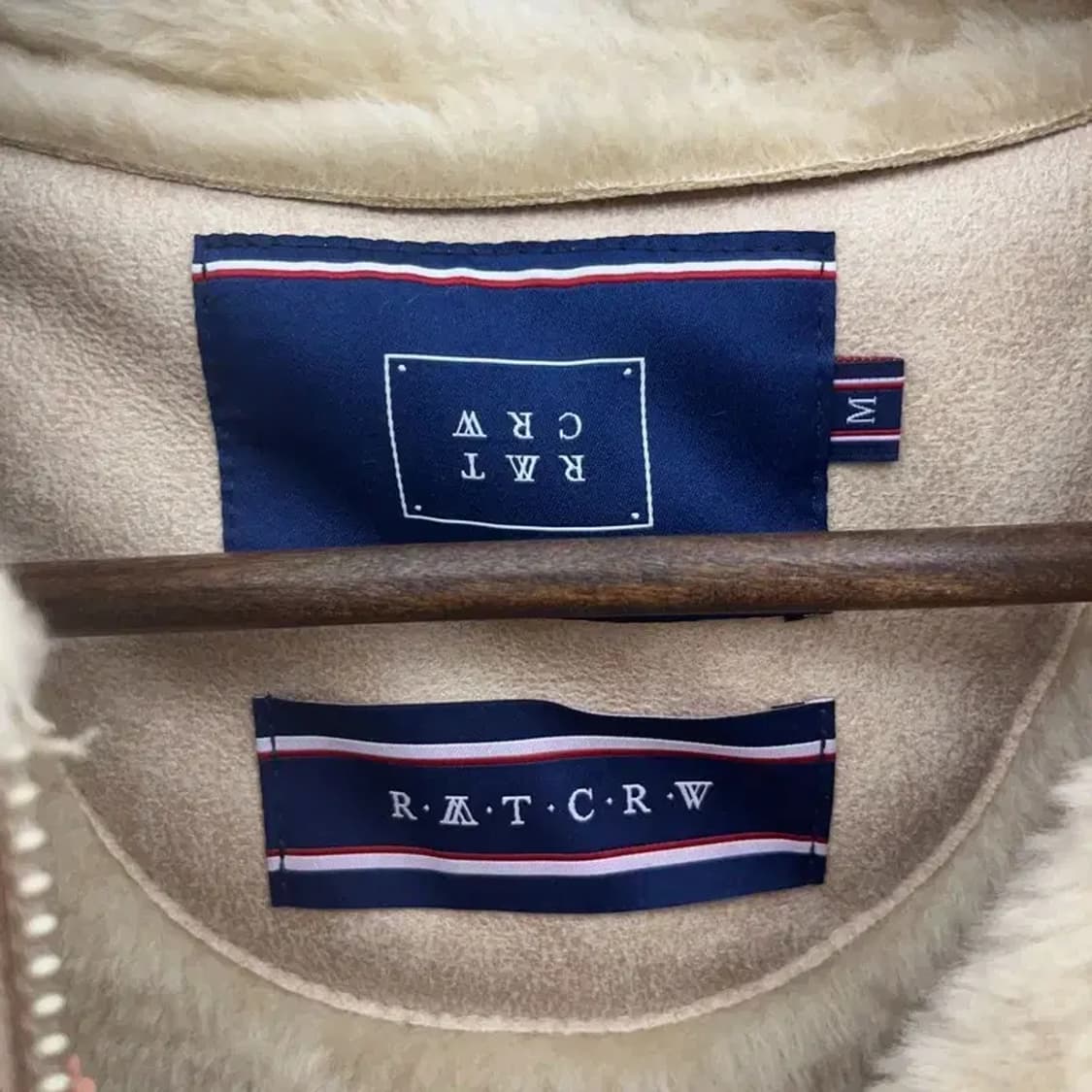 로맨틱 크라운 Y2K 키치 오렌지배색 무스탕 자켓 M C08139 상품이미지5