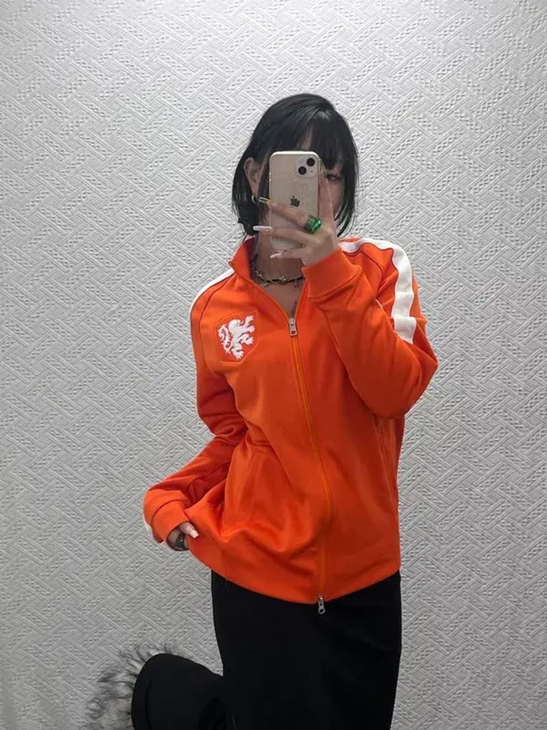 나이키 네덜란드 13-14 국대 Y2K 오렌지 져지 집업 L C08126 상품이미지1