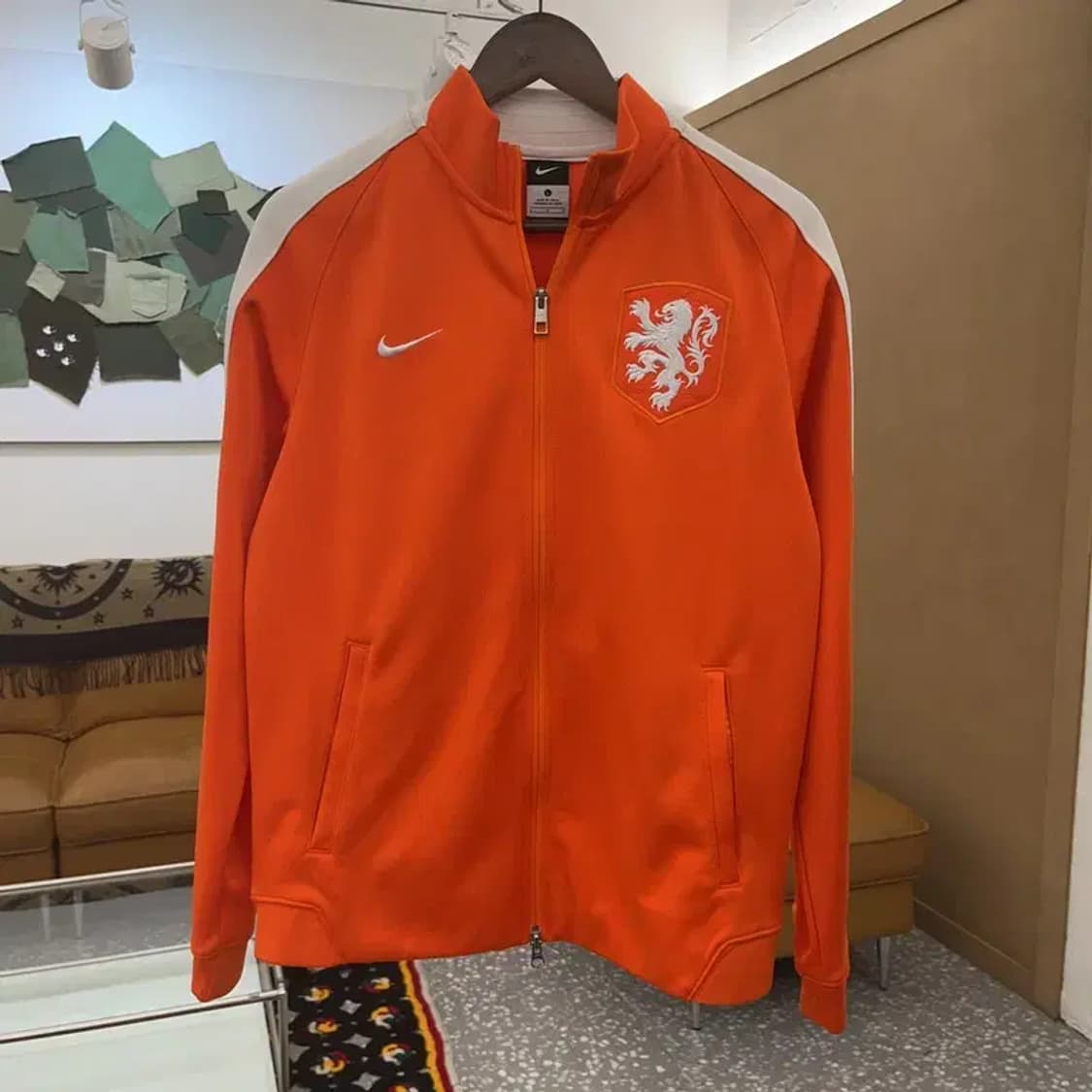 나이키 네덜란드 13-14 국대 Y2K 오렌지 져지 집업 L C08126 상품이미지3