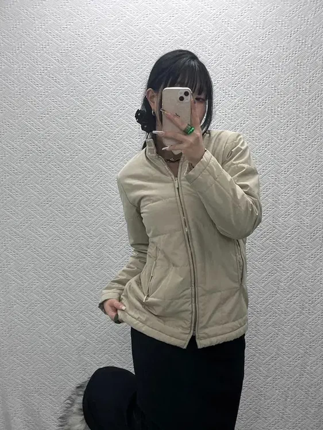 버버리 빈티지 모던캐주얼 퀄팅 울 경량 패딩 자켓 95 C08124 상품이미지1