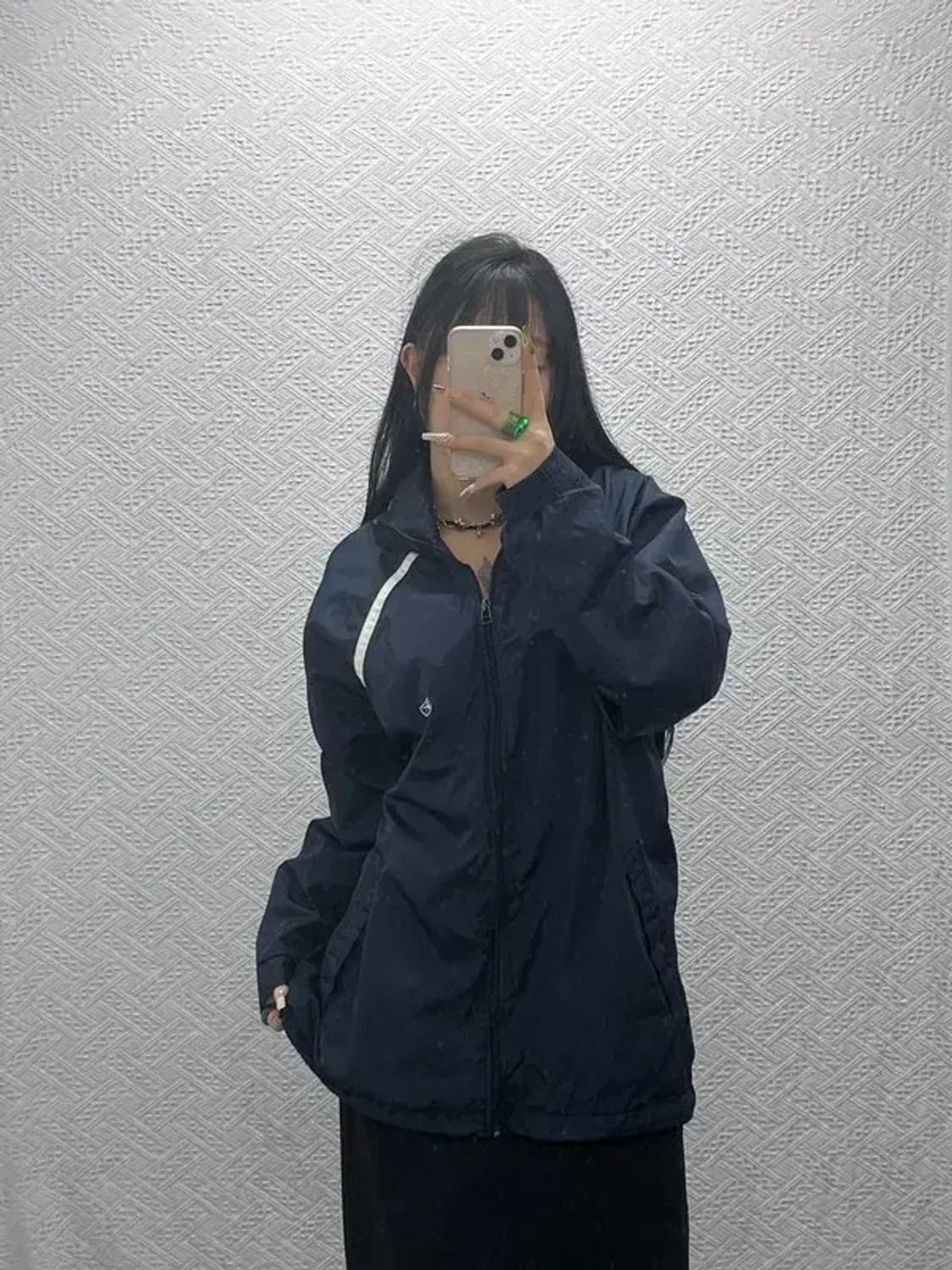 리복 올드스쿨 레트로 빈티지 래글런 배색 바람막이 자켓 L C08143 상품이미지2