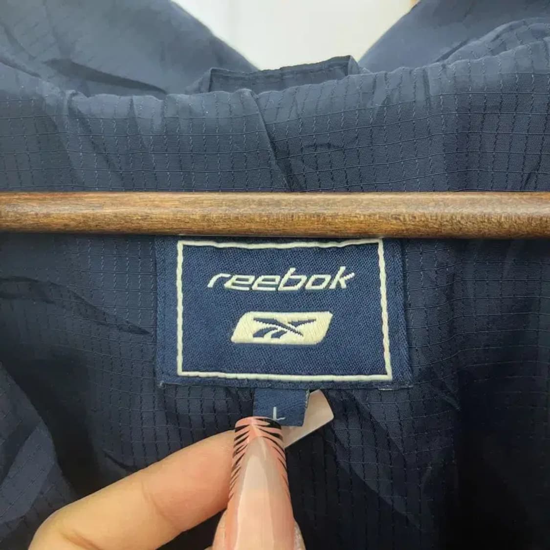 리복 올드스쿨 레트로 빈티지 래글런 배색 바람막이 자켓 L C08143 상품이미지5