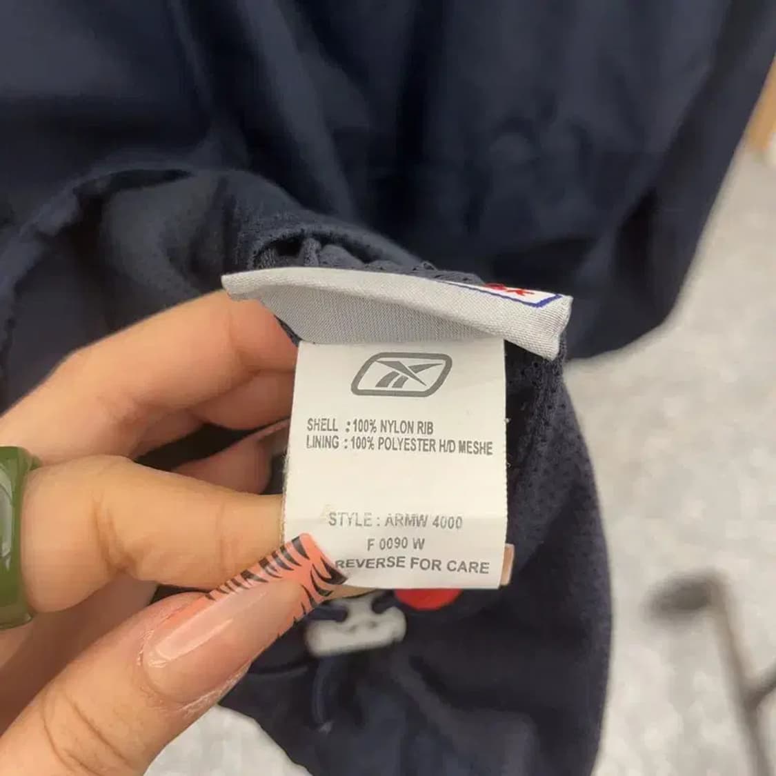 리복 올드스쿨 레트로 빈티지 래글런 배색 바람막이 자켓 L C08143 상품이미지6