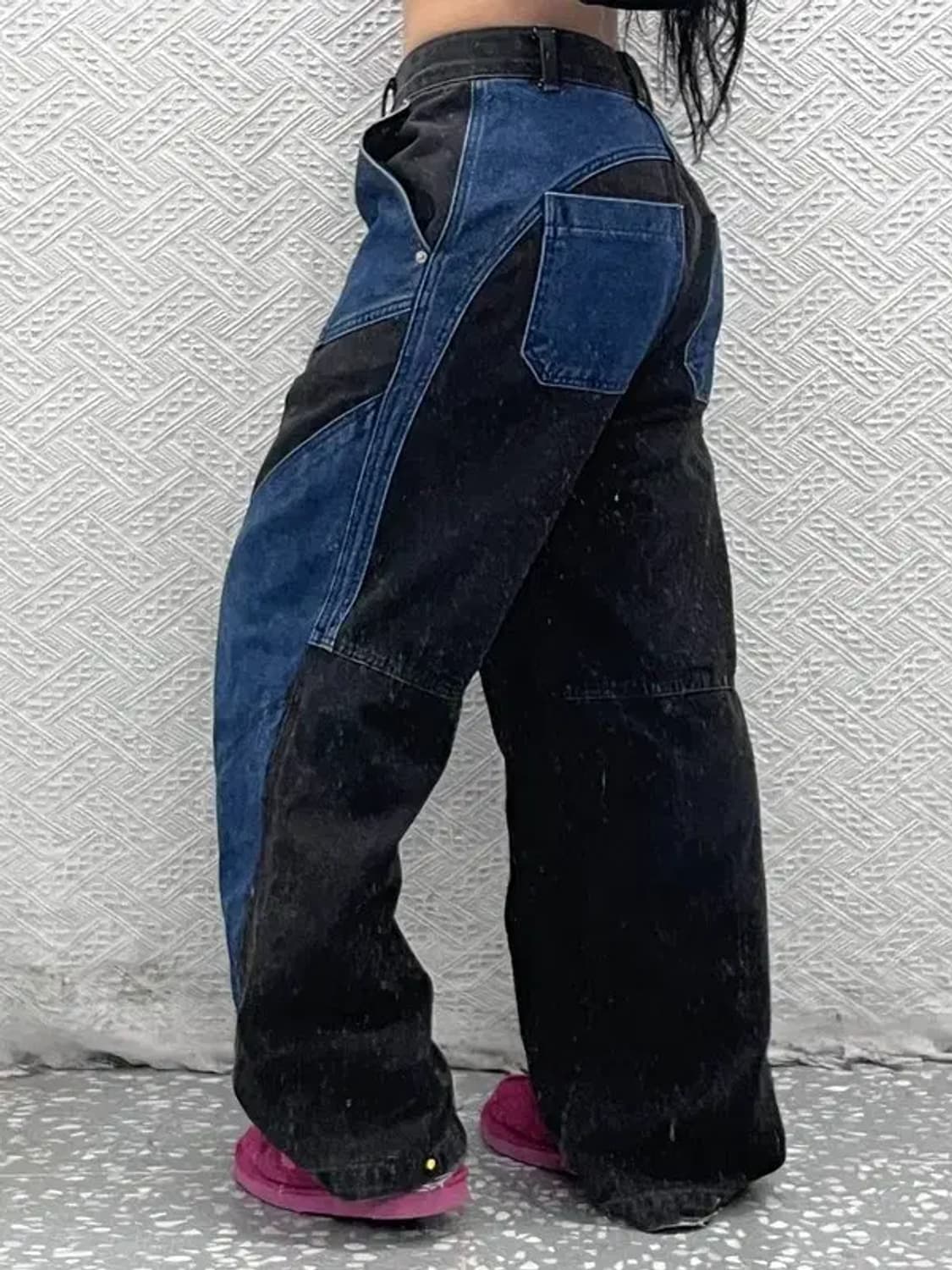 꼼파뇨 빈티지 스트릿 절개 패치워크 데님팬츠 S C08157 상품이미지2