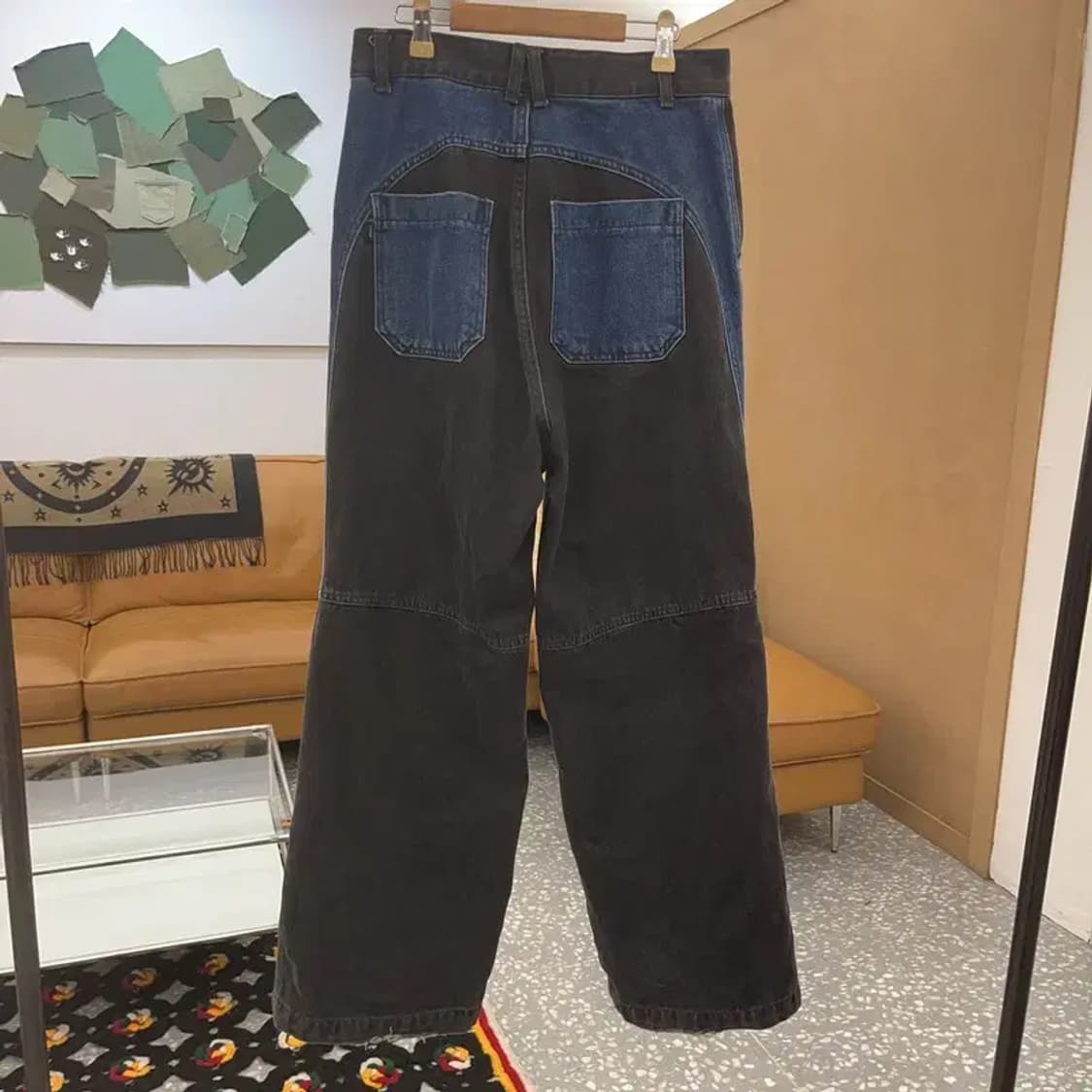꼼파뇨 빈티지 스트릿 절개 패치워크 데님팬츠 S C08157 상품이미지4