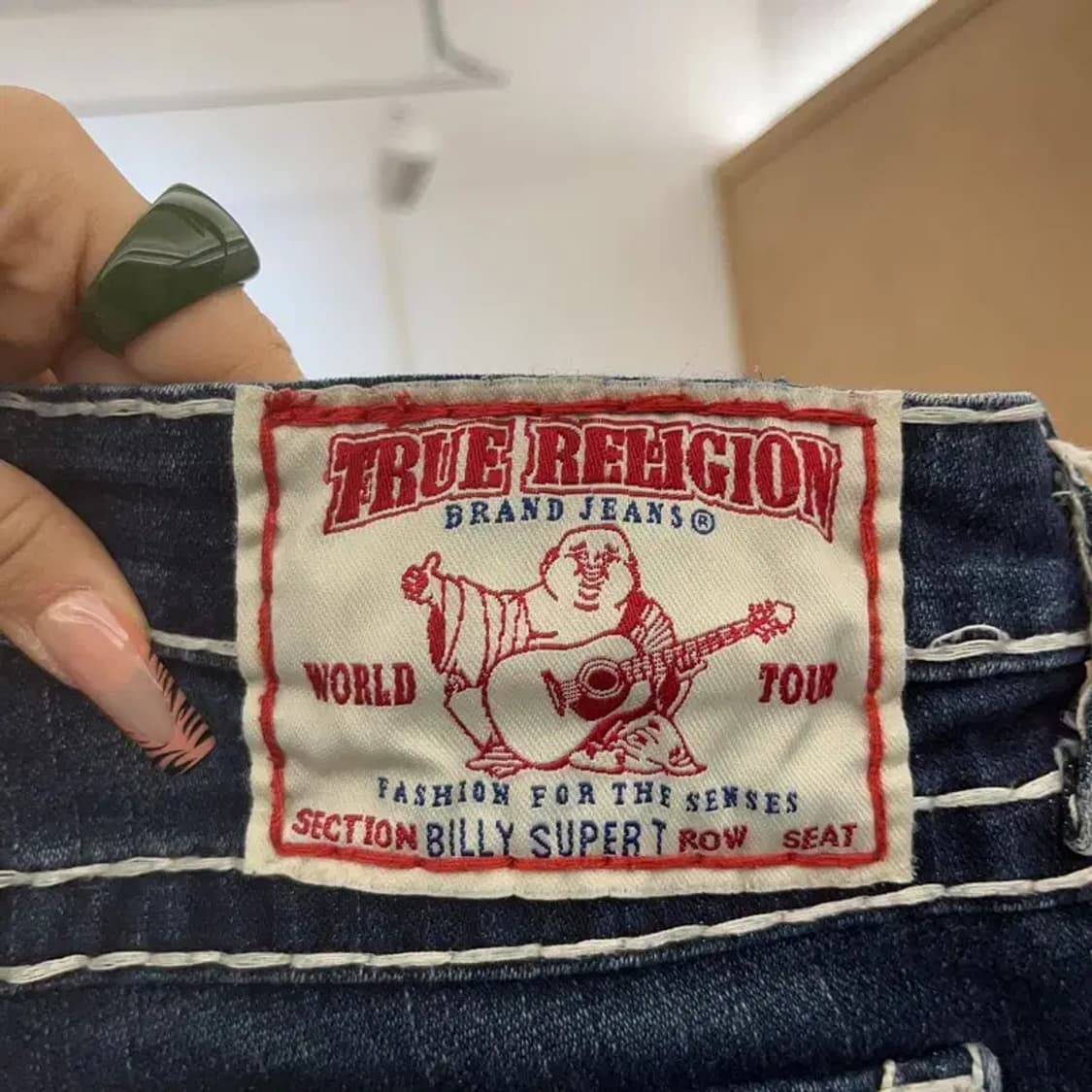 트루릴리전 빌리슈퍼티 Y2K 스티치 데님팬츠 24인치 C08148 상품이미지5