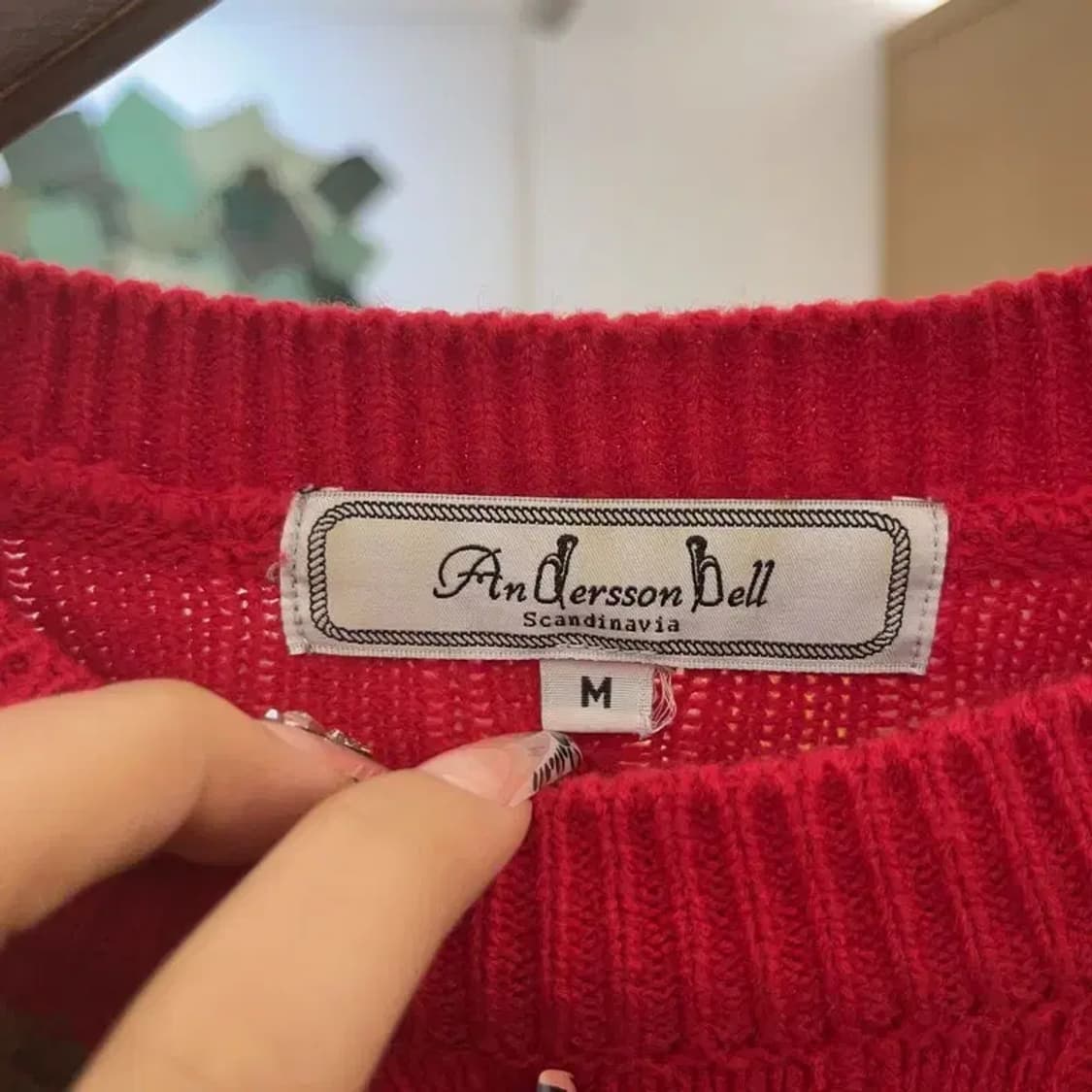 앤더슨벨 빈티지 핀터걸 폭닥 꽈배기 니트 M C08166 상품이미지5