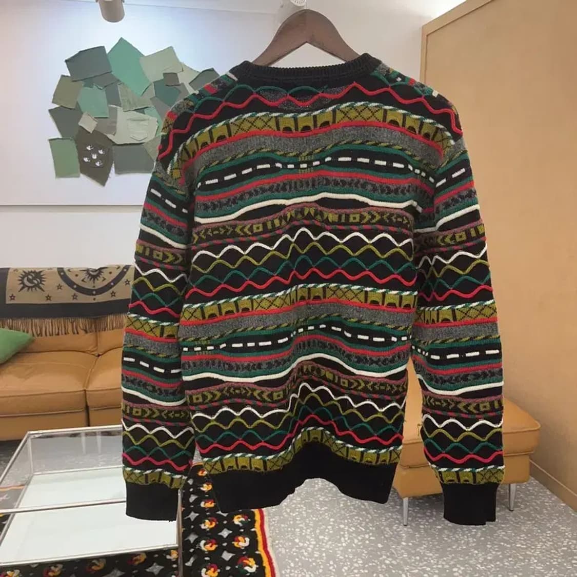 VIESTENI 일본 빈티지 보헤미안 멀티패턴 니트 M C08173 상품이미지4