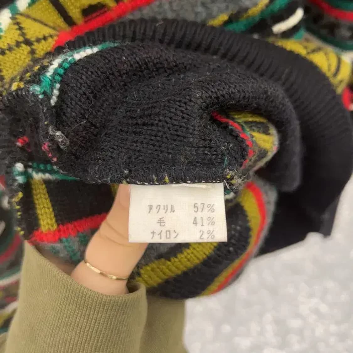 VIESTENI 일본 빈티지 보헤미안 멀티패턴 니트 M C08173 상품이미지6