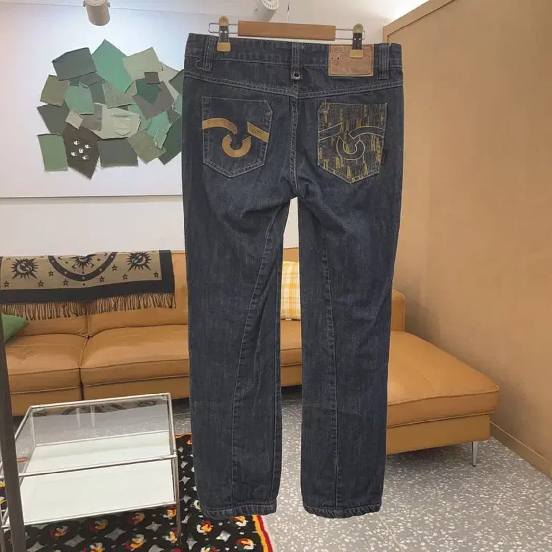 마자플라바 올드스쿨 키치 포켓프린팅 데님팬츠 29인치 C08182 상품이미지4