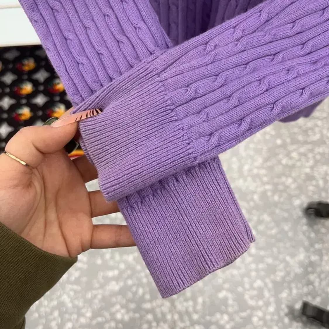 폴로 랄프로렌 여리 모리걸 연보라 폭닥 꽈배기 가디건 S C08178 상품이미지7