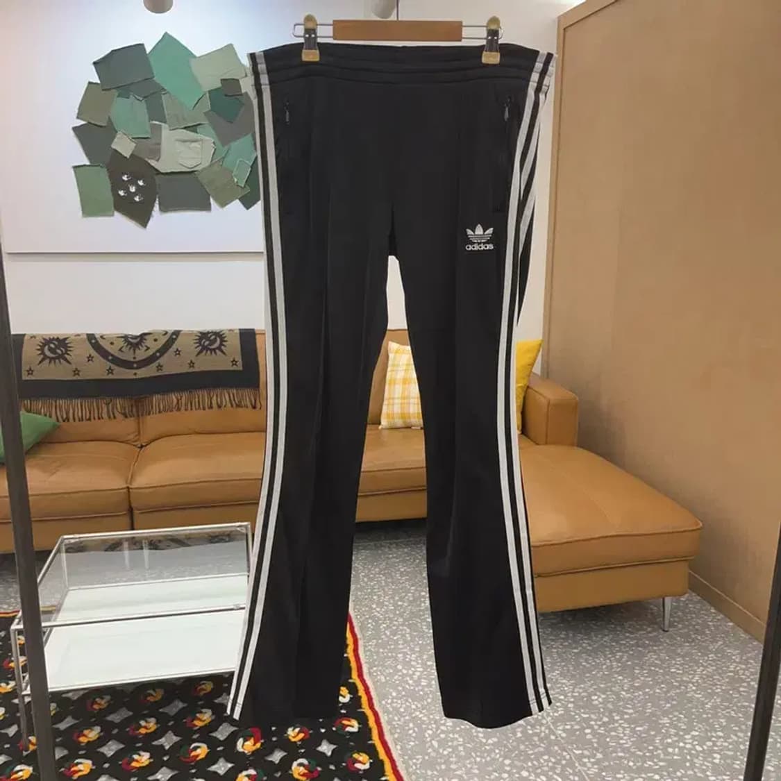 아디다스 베이직 오리지널 삼선 검흰 트랙팬츠 85 C08189 상품이미지3