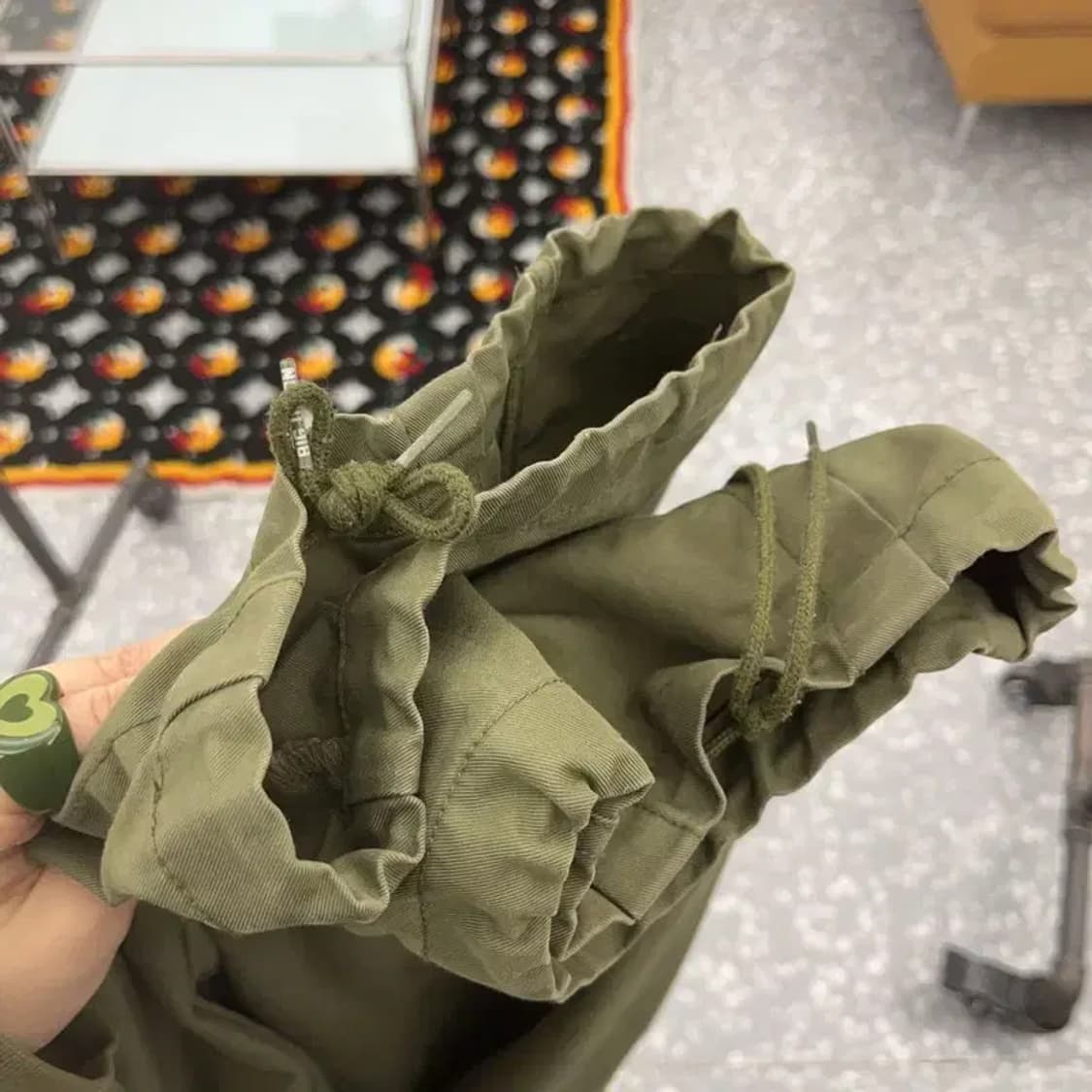 빅유니온 스트릿 힙합 빅사이즈 말차카키 카고팬츠 L C08192 상품이미지6