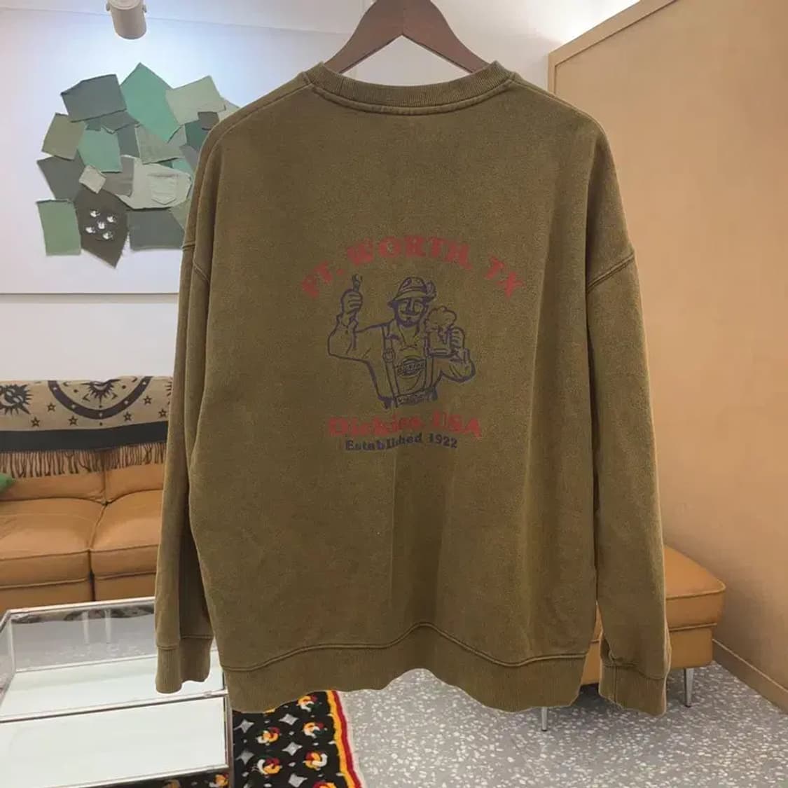 디키즈 클래식라인 빈티지 비어맨 기모 맨투맨 M C08164 상품이미지4