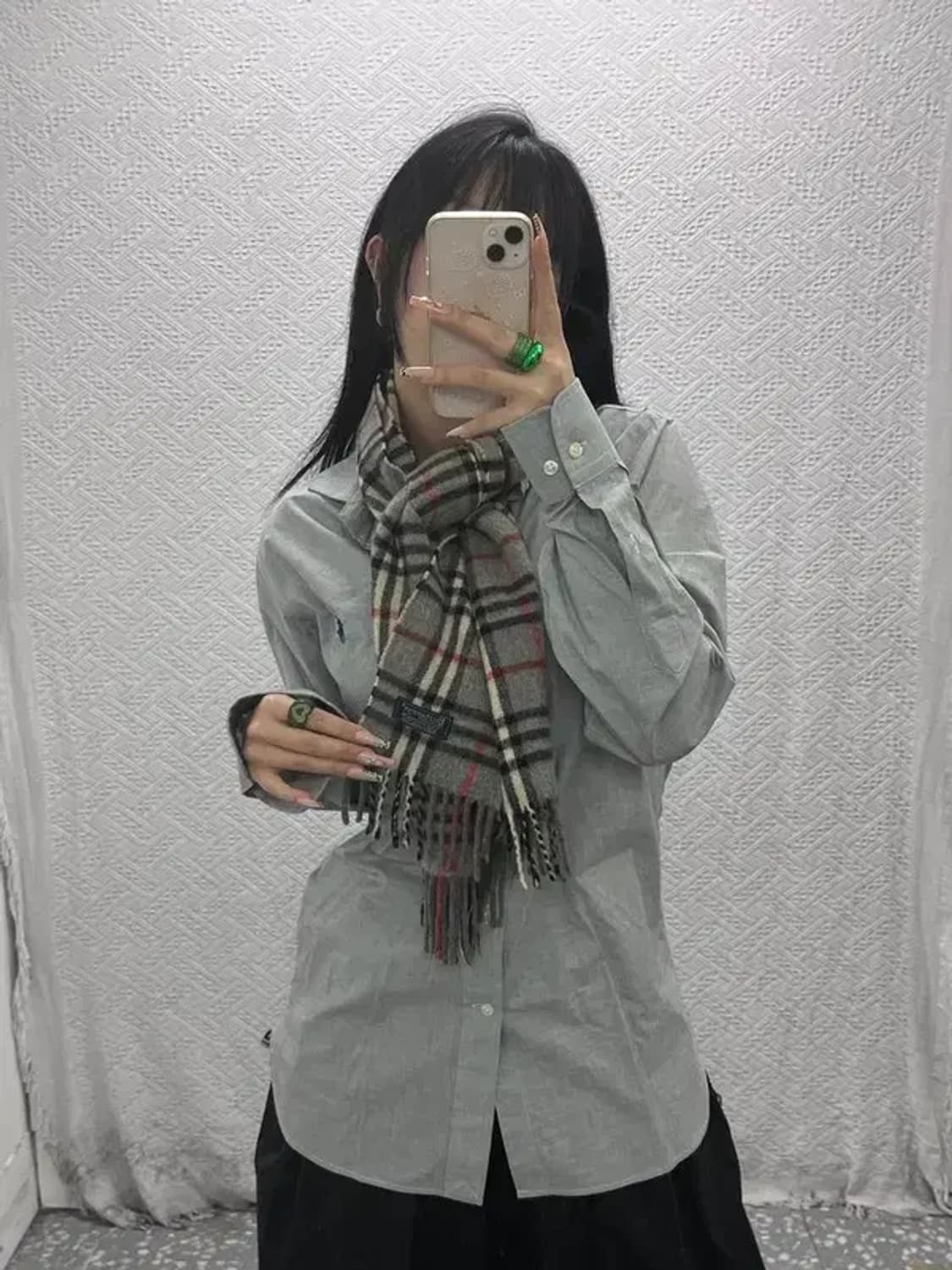 버버리 모던시크 캐주얼 캐시미어 노바체크 목도리 C08197 상품이미지1