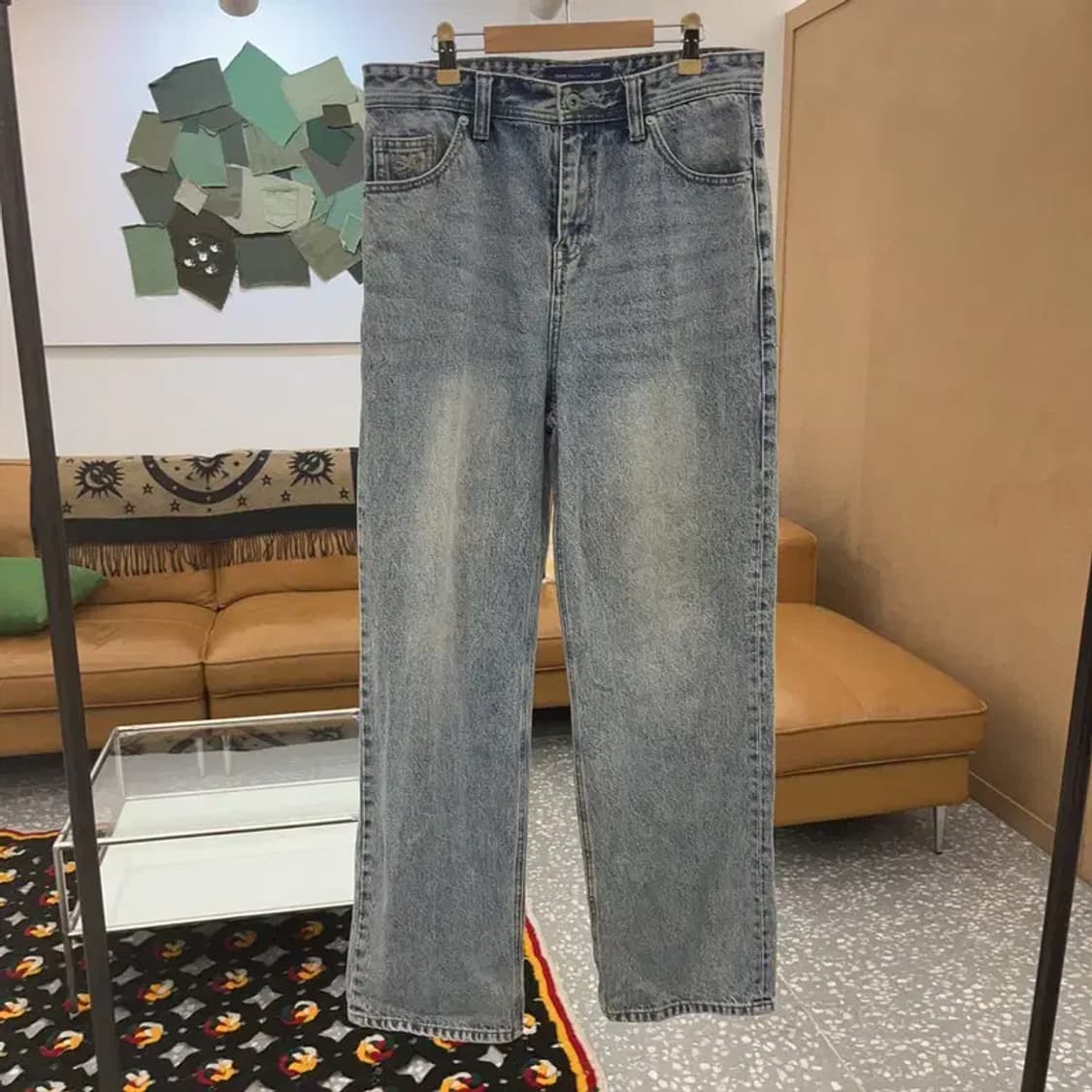 플랙 X OAM 빈티지 연청 워싱 데님팬츠 32인치 C08191 상품이미지3