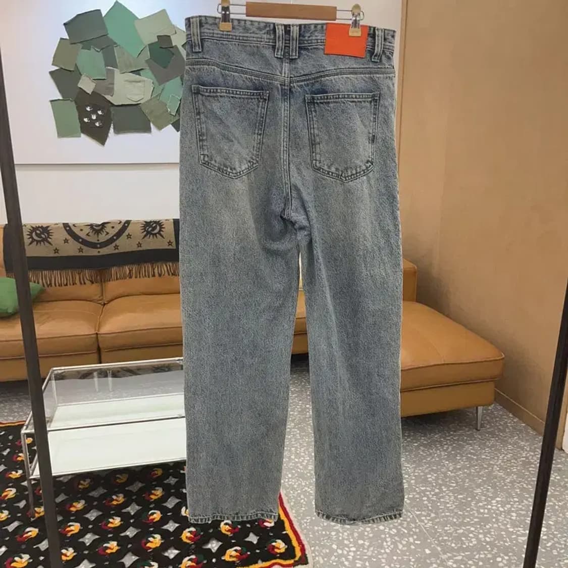 플랙 X OAM 빈티지 연청 워싱 데님팬츠 32인치 C08191 상품이미지4