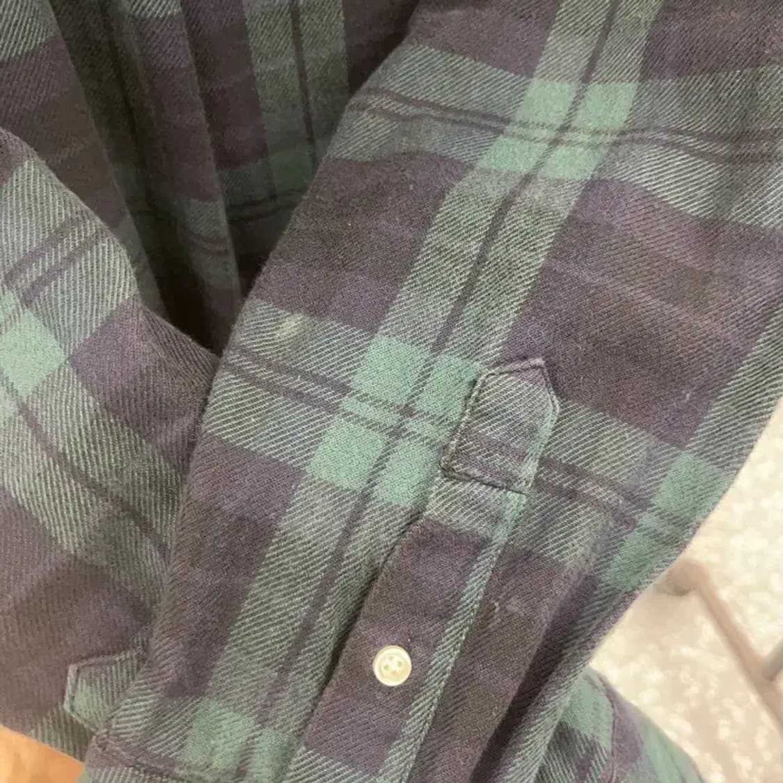 칼하트 WIP 빈티지 타탄체크 딥그린 셔츠 S C08200 상품이미지7