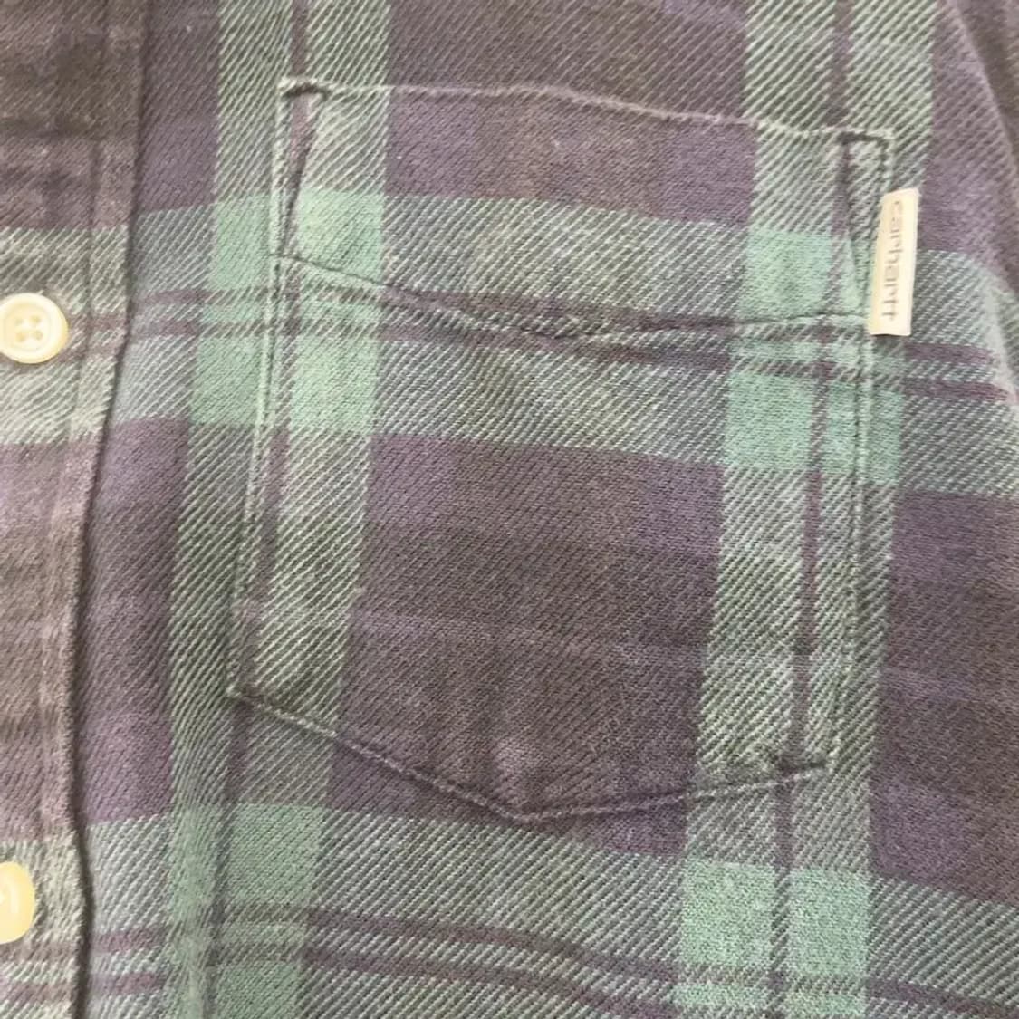 칼하트 WIP 빈티지 타탄체크 딥그린 셔츠 S C08200 상품이미지8