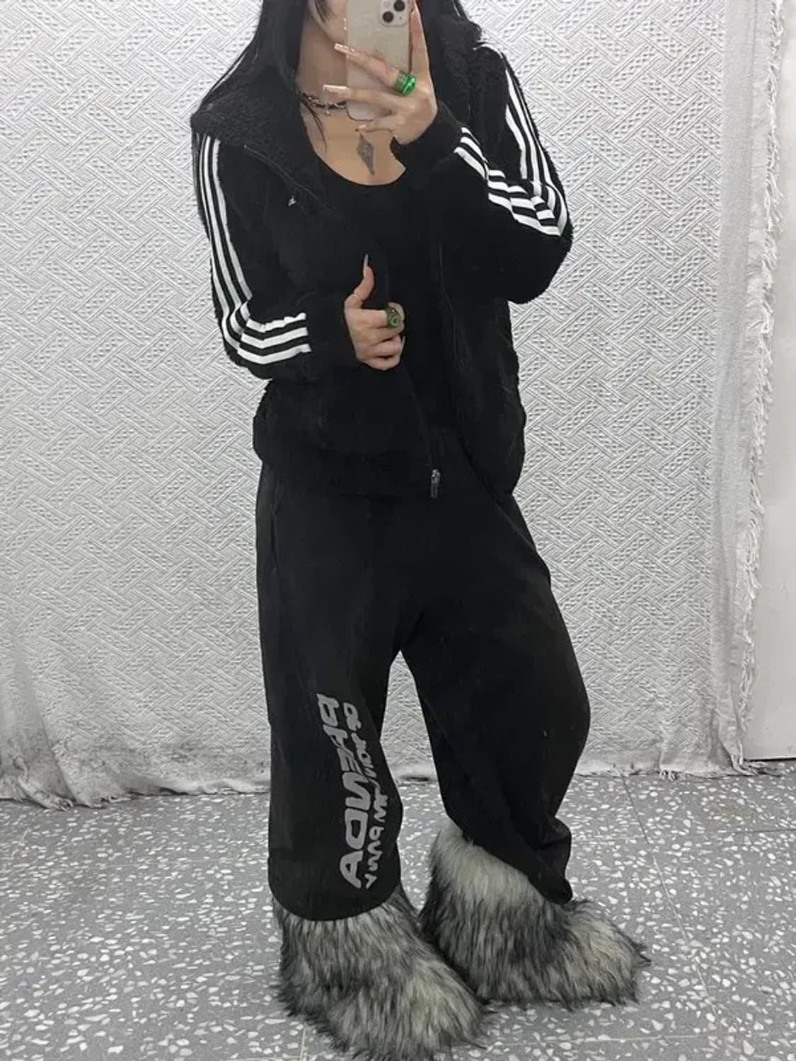 아디다스 빈티지 폭닥 양털 후드 후리스 자켓 S C08202 상품이미지2