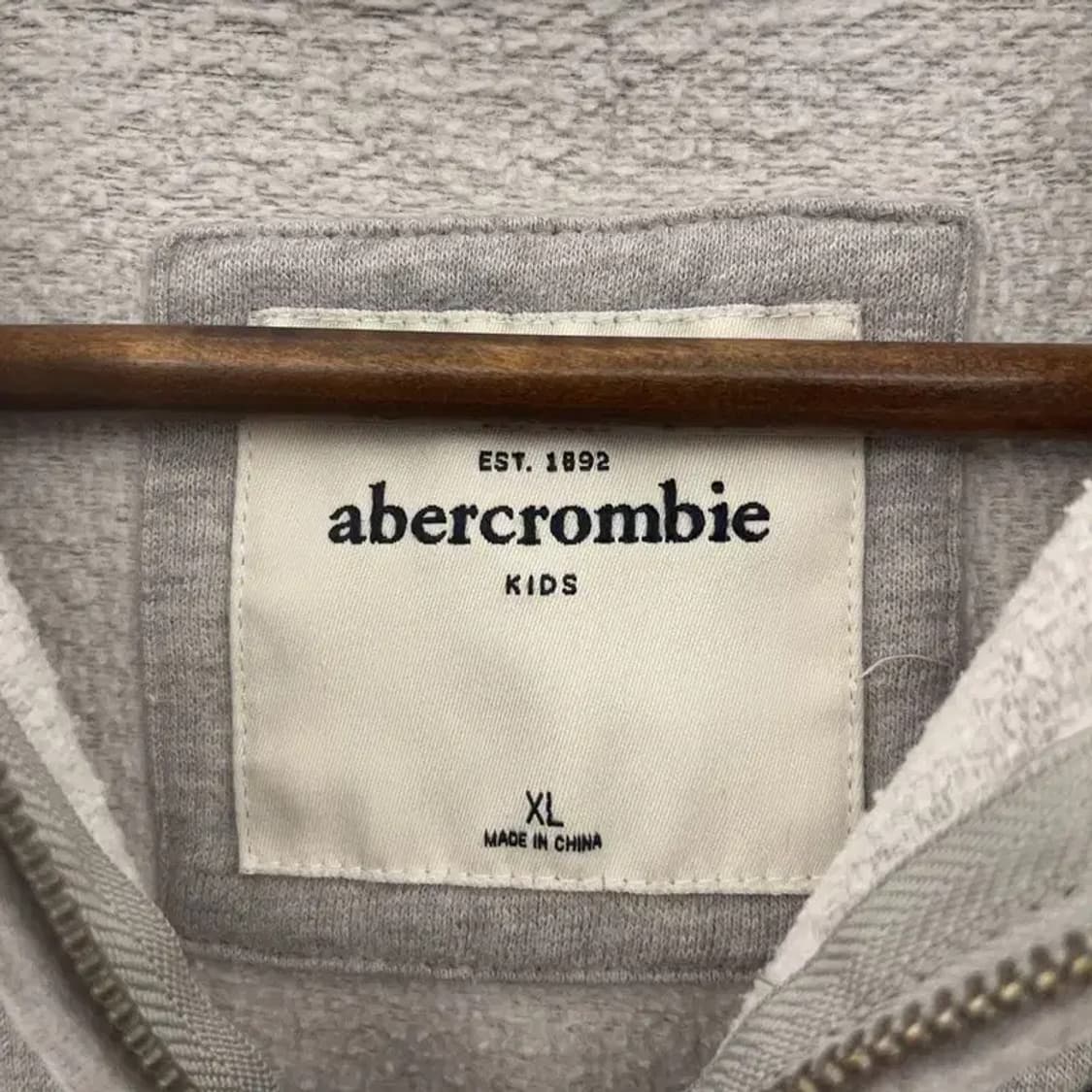 아베크롬비 Y2K 00's 멜란지 약기모 후드집업 XL C08203 상품이미지5