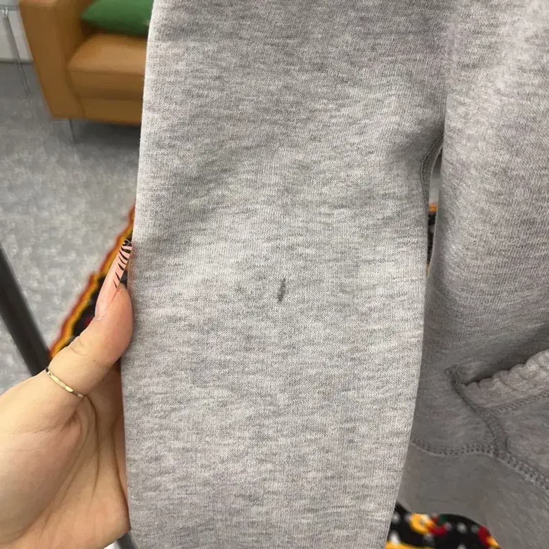 아베크롬비 Y2K 00's 멜란지 약기모 후드집업 XL C08203 상품이미지8