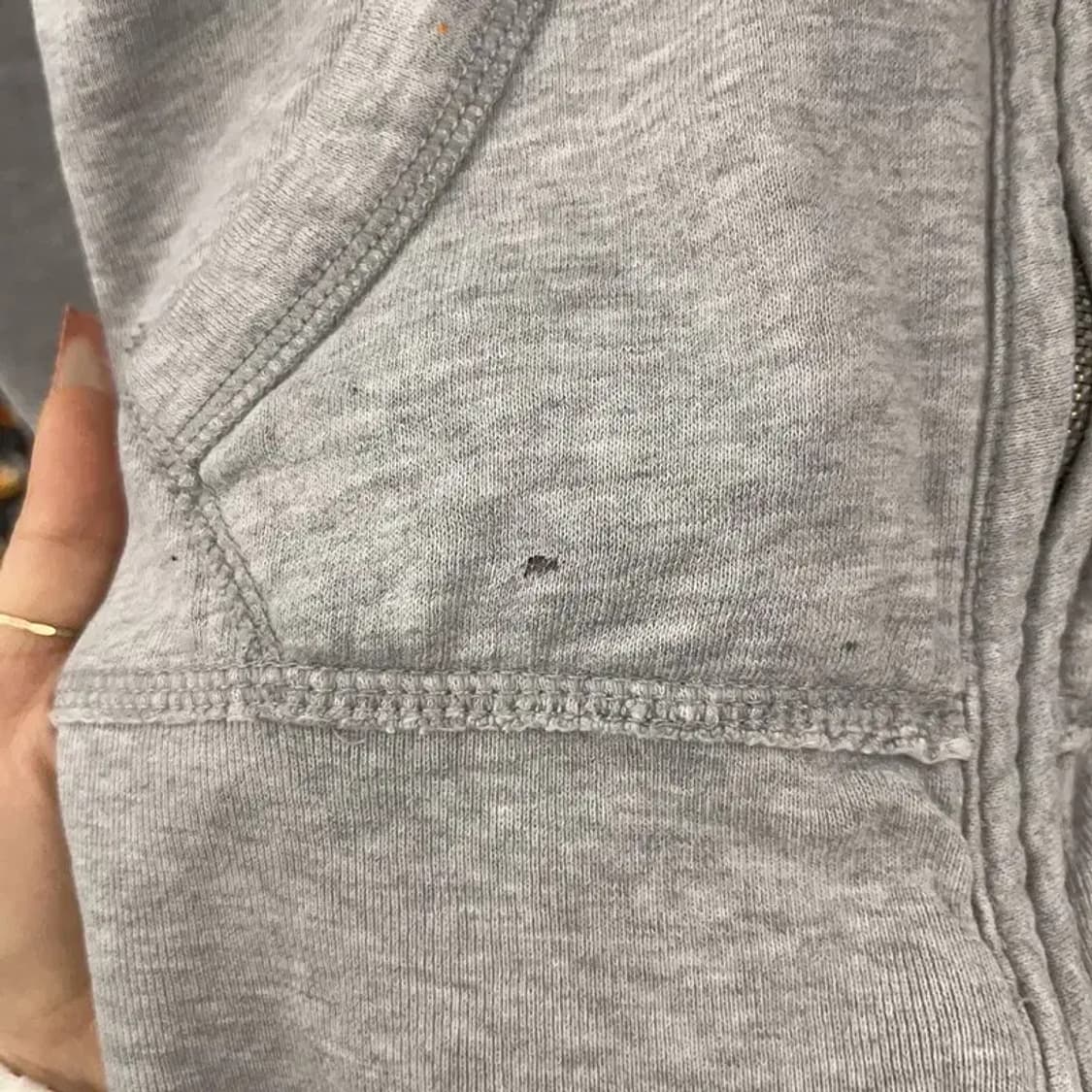 아베크롬비 Y2K 00's 멜란지 약기모 후드집업 XL C08203 상품이미지9