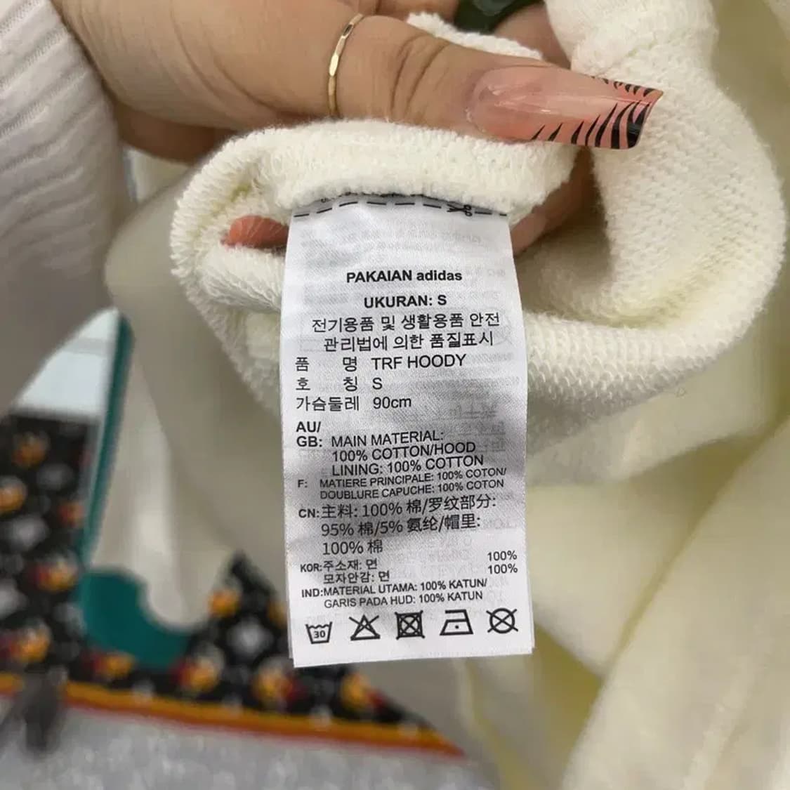 아디다스 빈티지 레트로 그린배색 빅트레포일 후드티 S C08204 상품이미지6