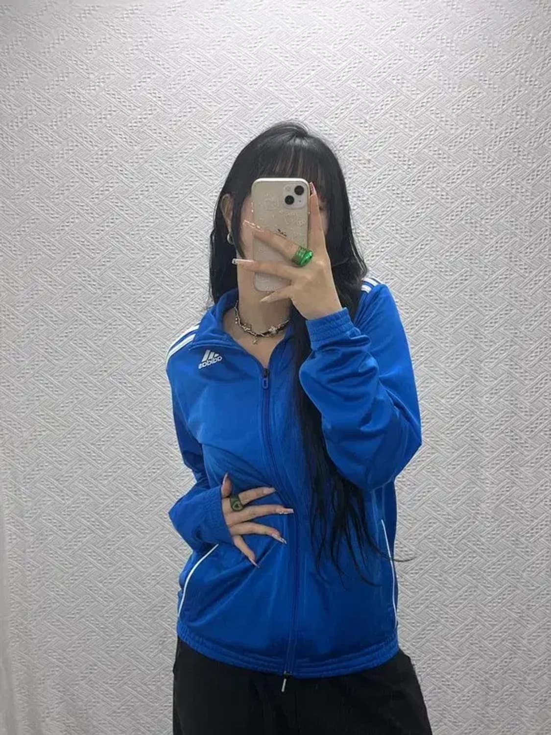 아디다스 스포티 Y2K 비비드블루 져지 집업 100 C08199 상품이미지2