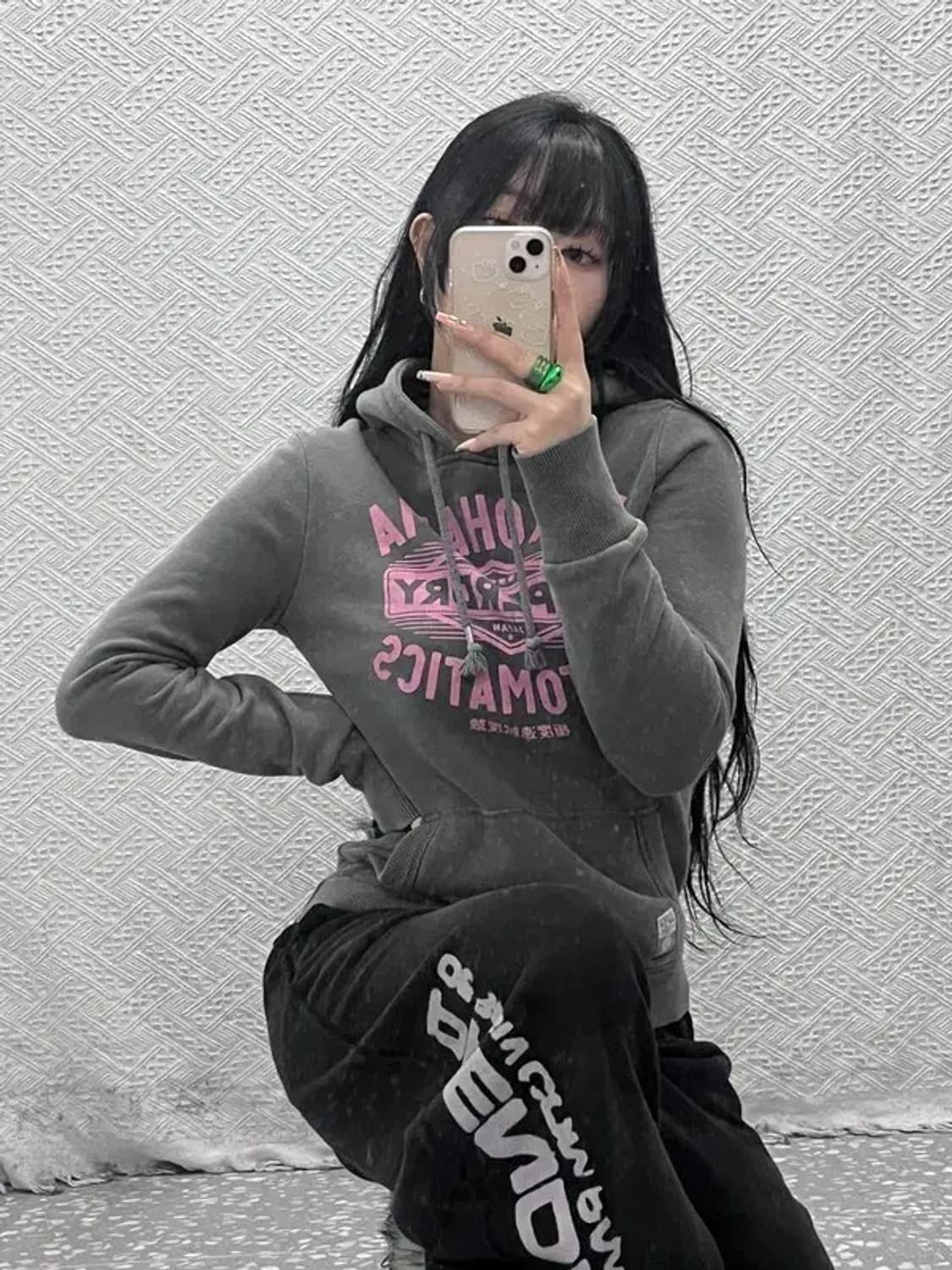 슈퍼드라이 Y2K 빈티지 00's 약기모 후드티 S C08218 상품이미지1