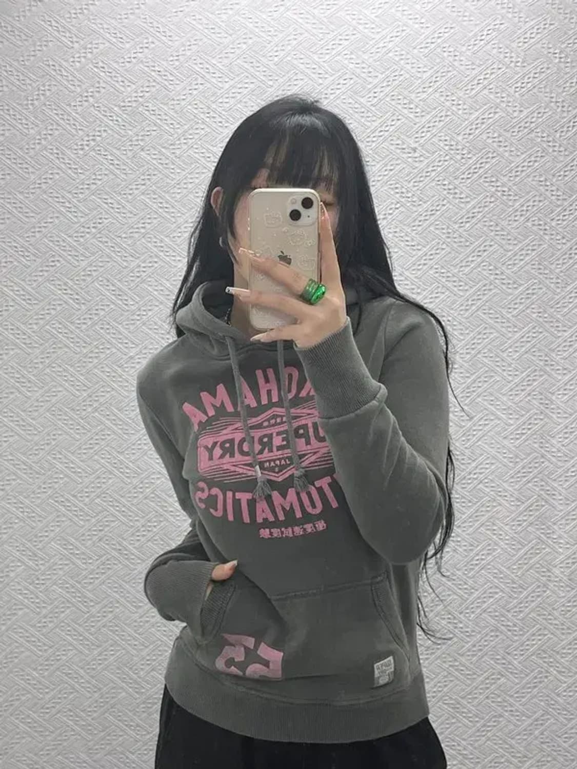 슈퍼드라이 Y2K 빈티지 00's 약기모 후드티 S C08218 상품이미지2