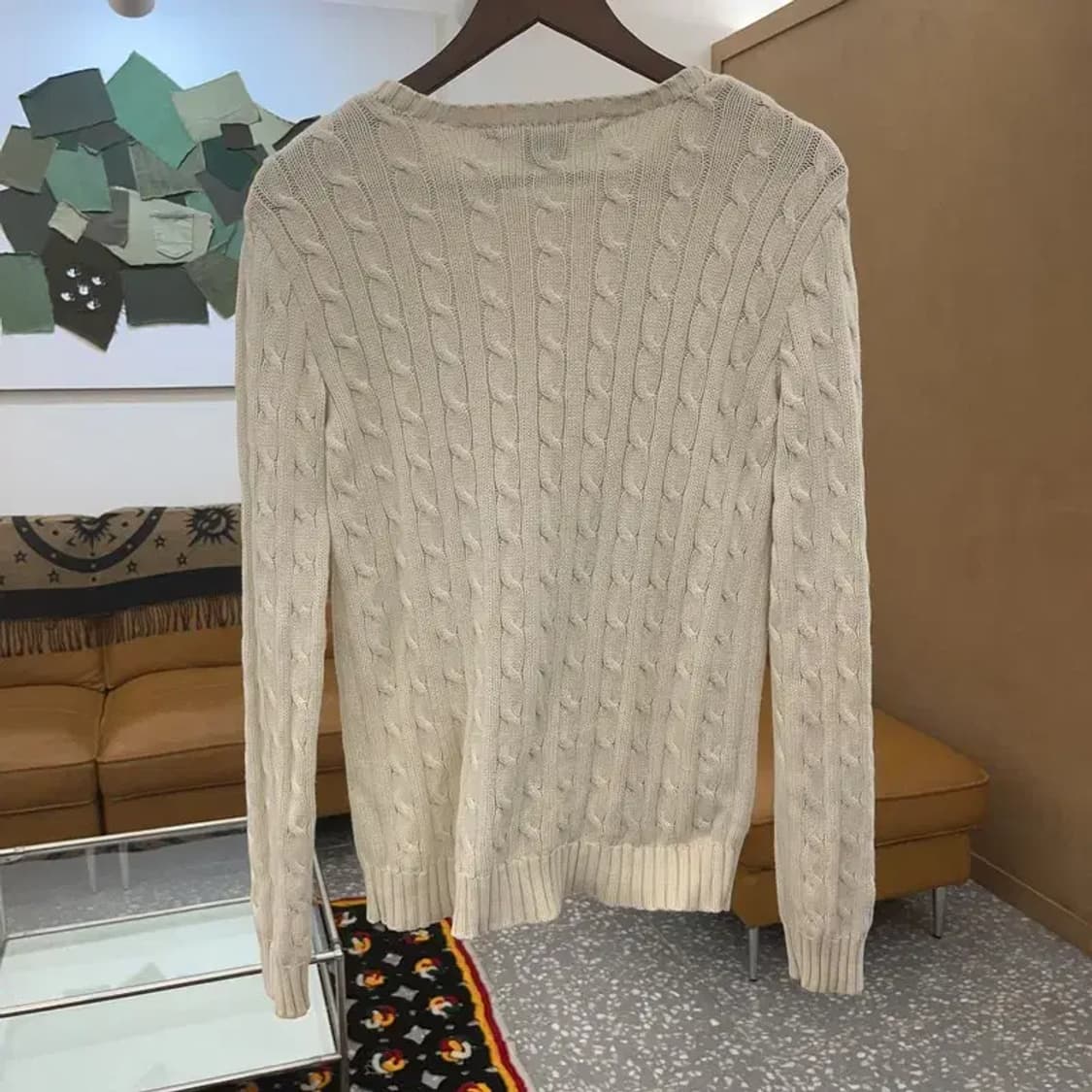 폴로 랄프로렌 빈티지 캐주얼 여리핏 꽈배기 니트 L C08214 상품이미지4