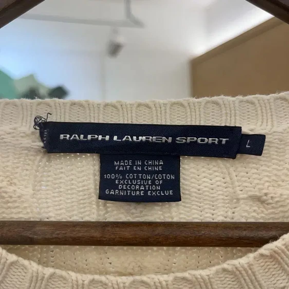 폴로 랄프로렌 빈티지 캐주얼 여리핏 꽈배기 니트 L C08214 상품이미지5