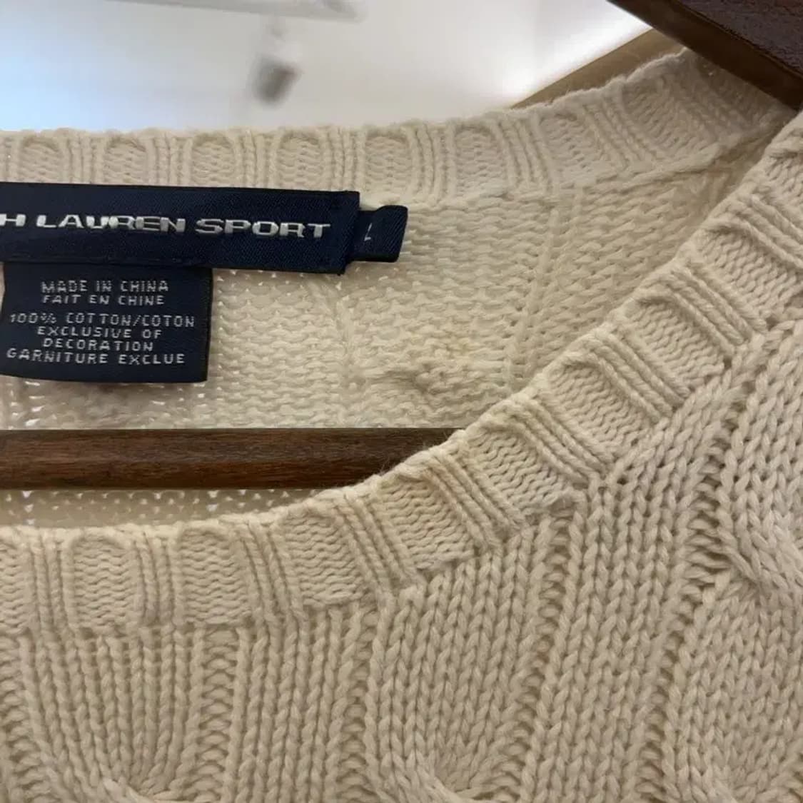 폴로 랄프로렌 빈티지 캐주얼 여리핏 꽈배기 니트 L C08214 상품이미지6