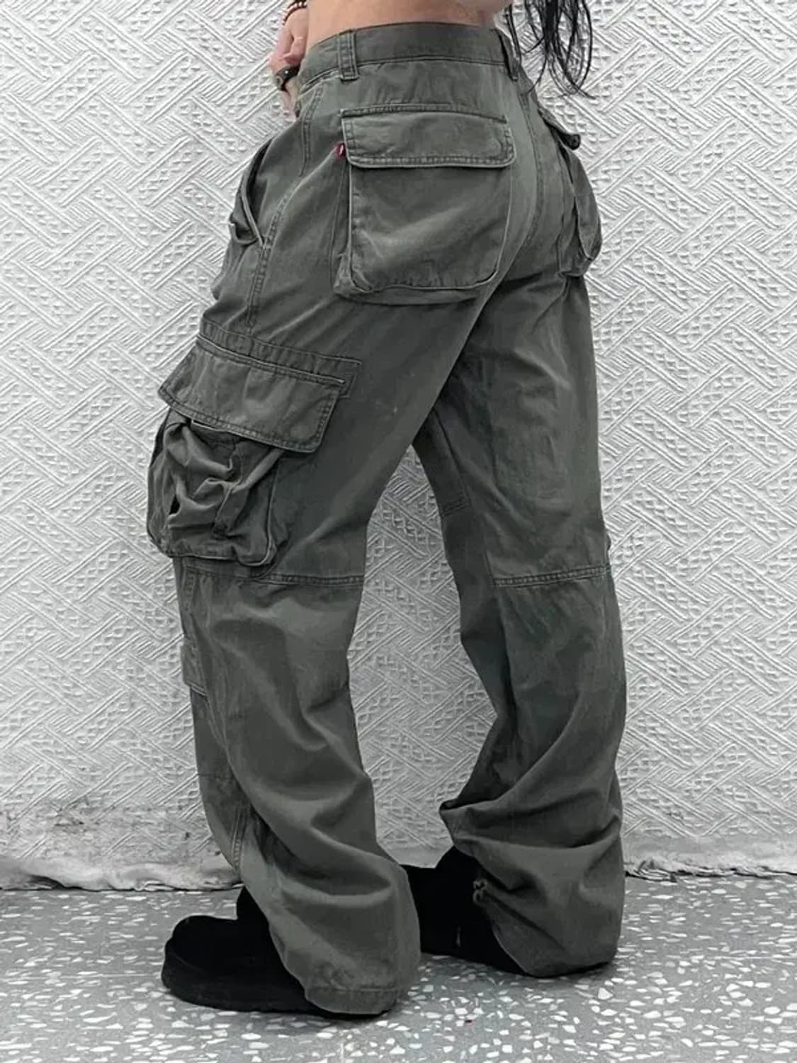 빈티지 레트로 스트릿 힙합 카고팬츠 32인치 C08236 상품이미지2