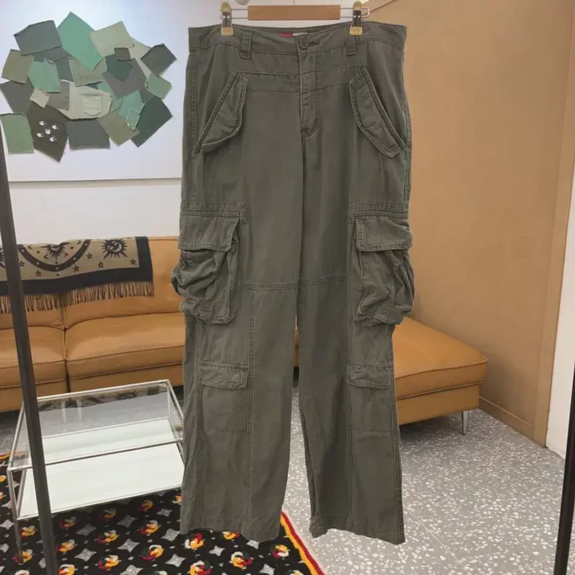 빈티지 레트로 스트릿 힙합 카고팬츠 32인치 C08236 상품이미지3