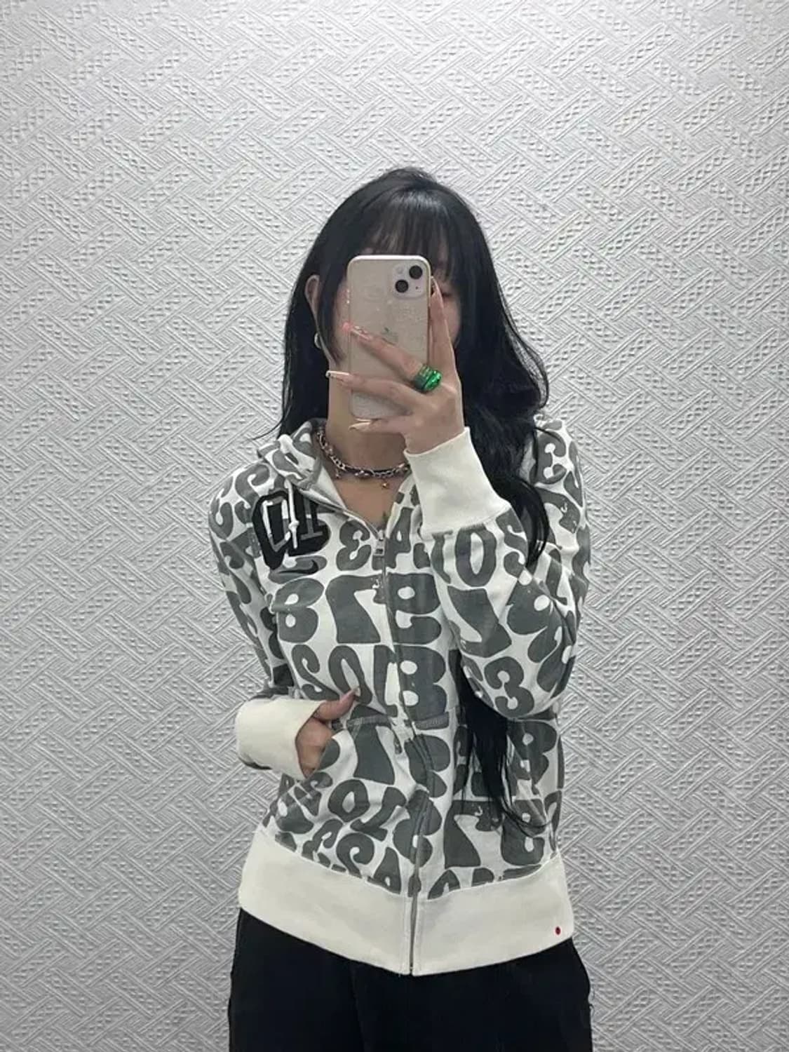 나이키 스트릿 힙합 숫자패턴 후드집업 S C08212 상품이미지1