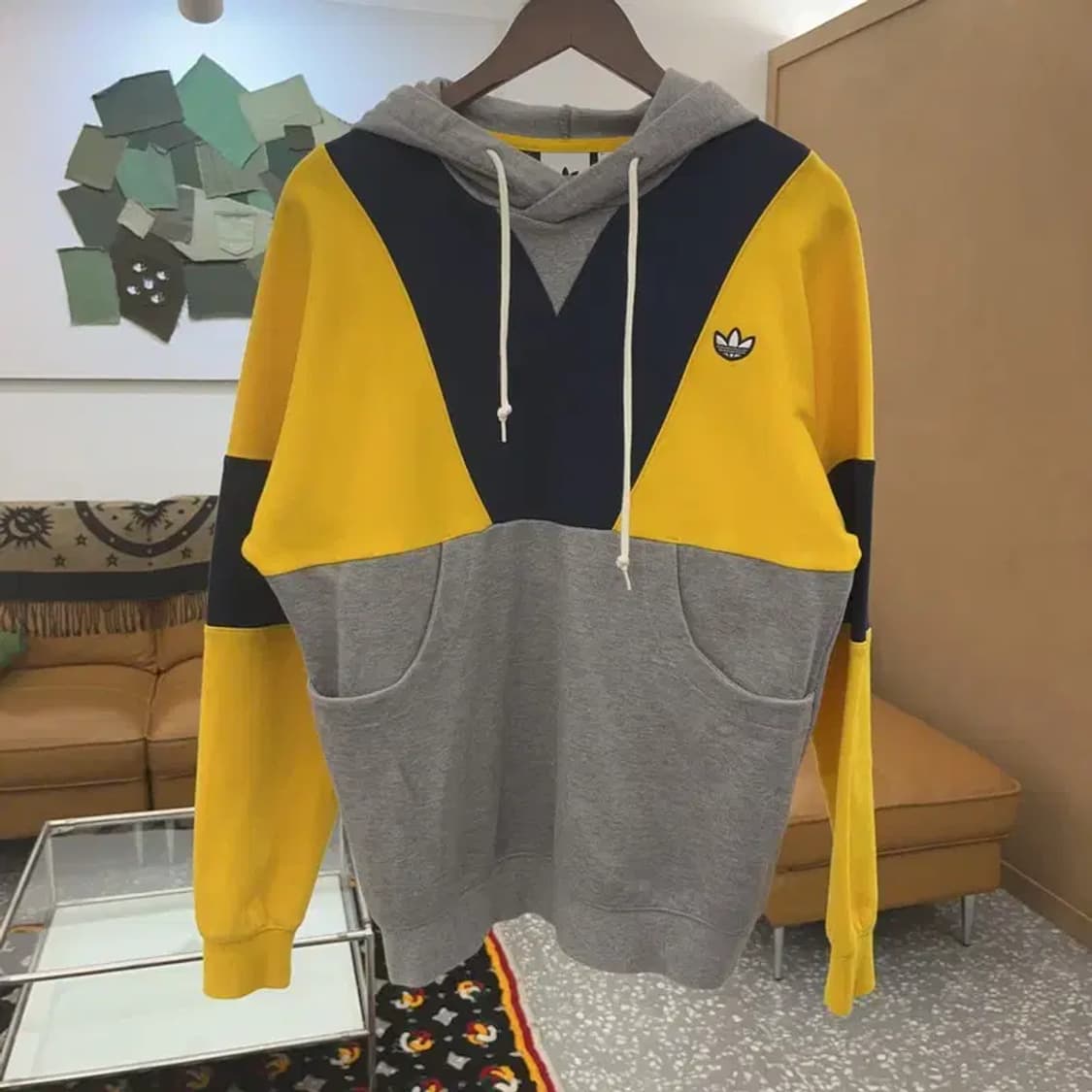 아디다스 올드스쿨 레트로 컬러블럭 후드티 S C08211 상품이미지3