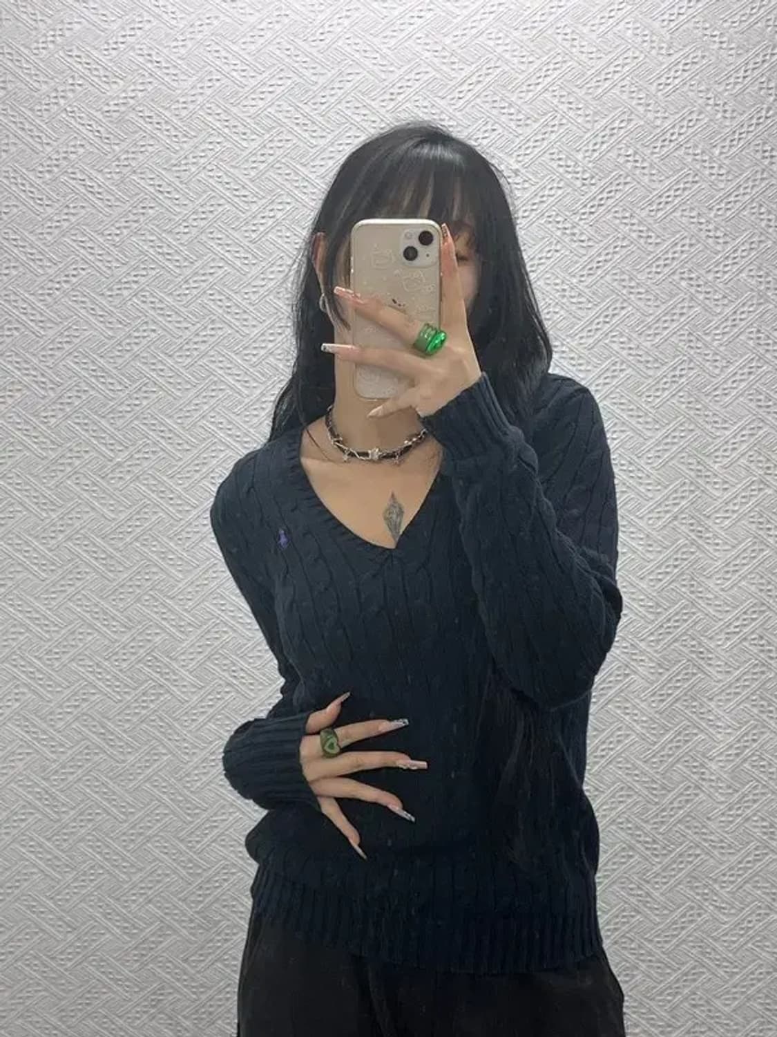 폴로 랄프로렌 빈티지 캐주얼 여리핏 폭닥 케이블 니트 S C08215 상품이미지2