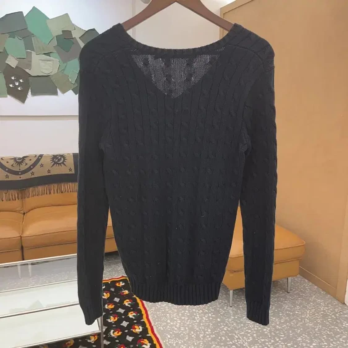 폴로 랄프로렌 빈티지 캐주얼 여리핏 폭닥 케이블 니트 S C08215 상품이미지4