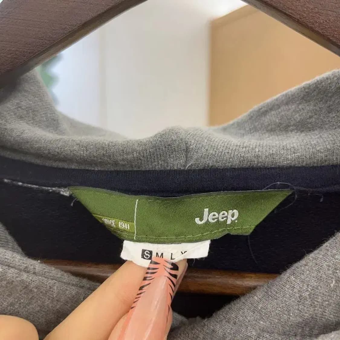 지프 JEEP 올드스쿨 뽀글이로고 캐주얼 후드티 S C08217 상품이미지5