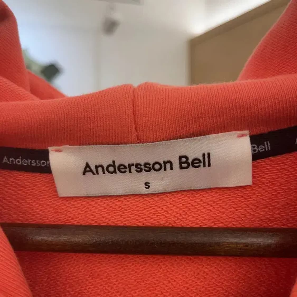 앤더슨벨 빈티지 레트로 코랄 언더로고 후드티 S C08227 상품이미지5