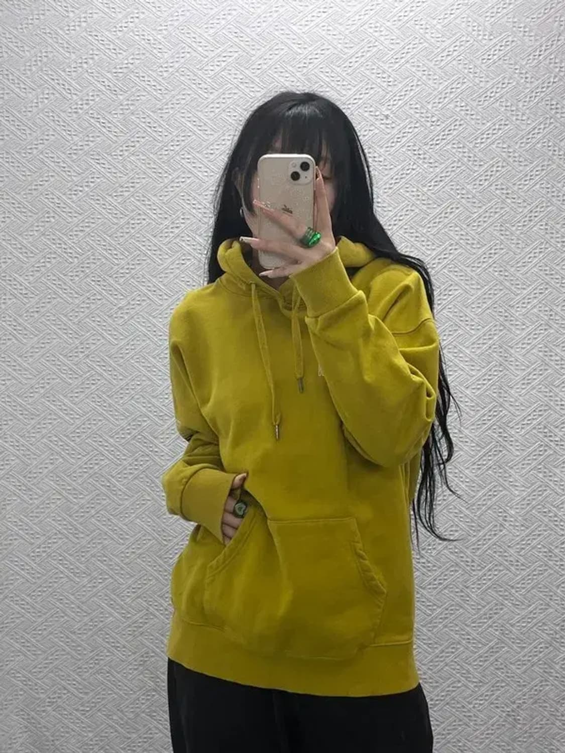 앤더슨벨 레트로 캐주얼 머스타드 약기모 후드티 M C08228 상품이미지2