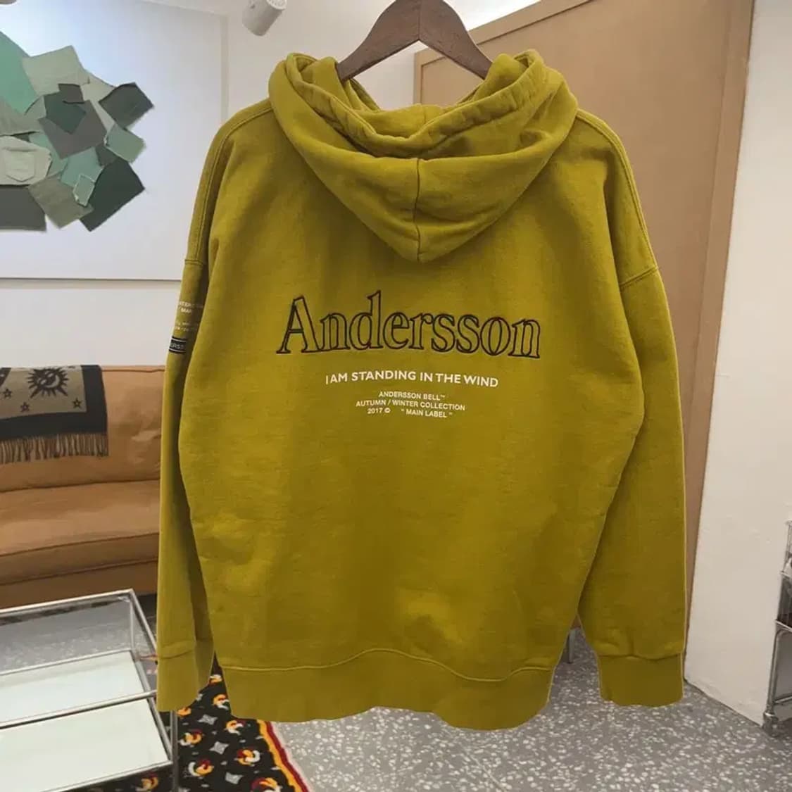 앤더슨벨 레트로 캐주얼 머스타드 약기모 후드티 M C08228 상품이미지4