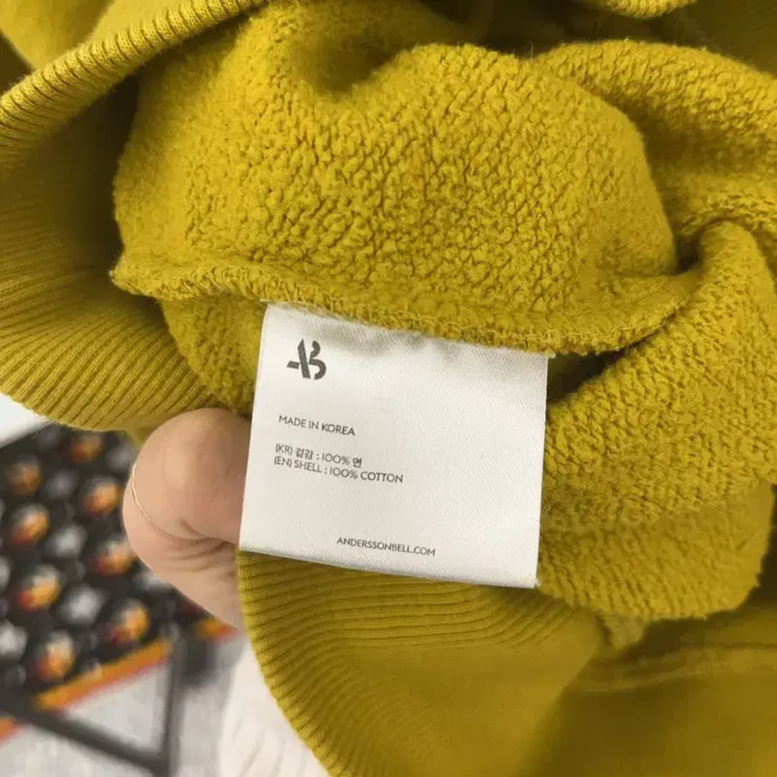 앤더슨벨 레트로 캐주얼 머스타드 약기모 후드티 M C08228 상품이미지6