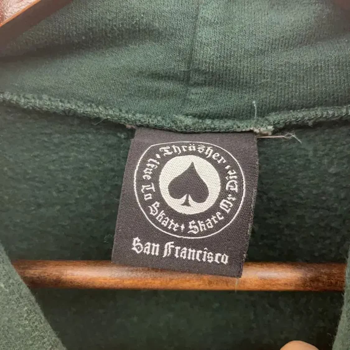 트레셔 스트릿 불꽃로고 딥그린 약기모 후드티 M C08230 상품이미지5