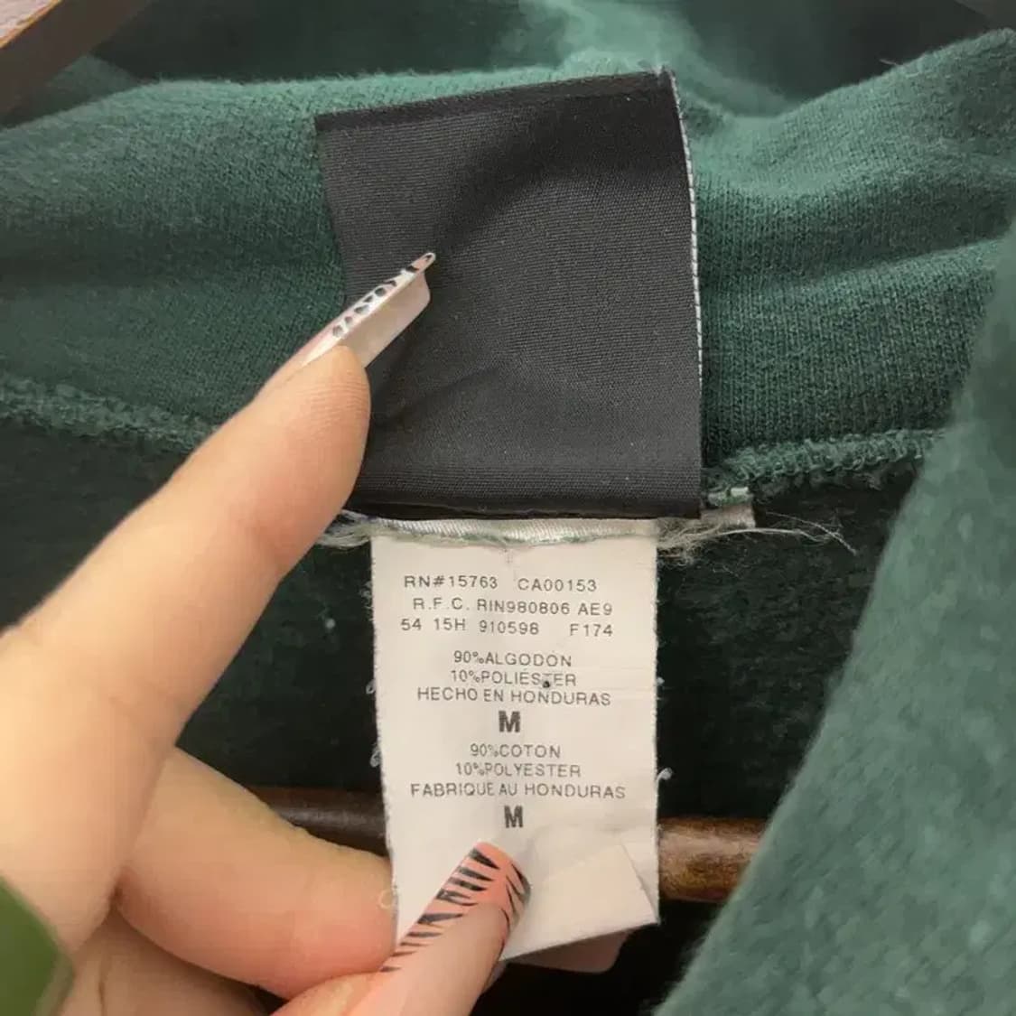 트레셔 스트릿 불꽃로고 딥그린 약기모 후드티 M C08230 상품이미지6