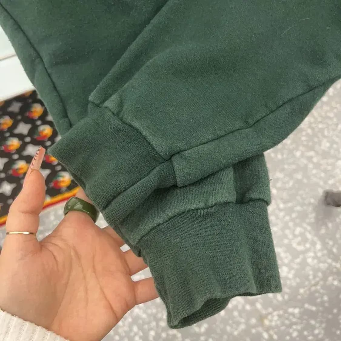 트레셔 스트릿 불꽃로고 딥그린 약기모 후드티 M C08230 상품이미지7