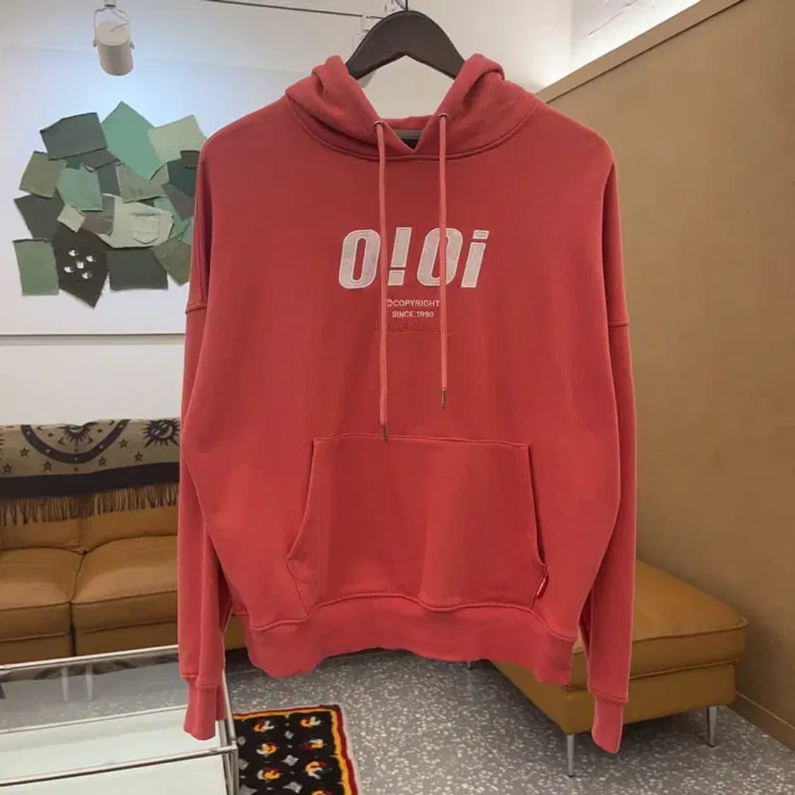 OIOI 오아이오아이 빈티지 Y2K 코랄핑크 후드티 S C08239 상품이미지2